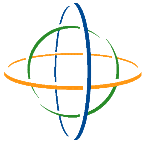 one horizontal ellipse and one vertical ellipse intersecting at the center